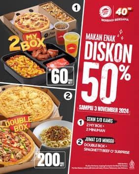 Promo Harga Diskon 50%  - Pizza Hut