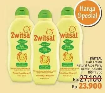 Promo Harga ZWITSAL Natural Baby Hair Lotion With AVKS 100 ml - LotteMart