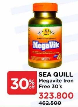 Promo Harga Sea Quill MegaVite 30 pcs - Watsons