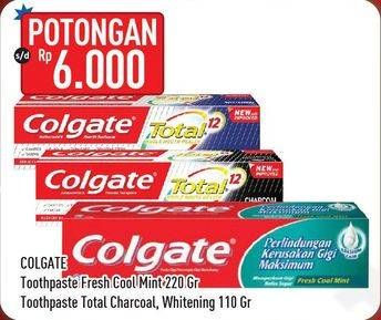Promo Harga COLGATE Toothpaste Fresh Cool Mint/Toothpaste Total  - Hypermart