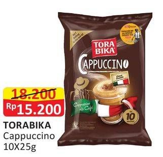 Promo Harga Torabika Cappuccino per 10 sachet 25 gr - Alfamart