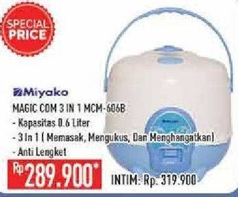 Promo Harga MIYAKO MCM-606 B Magic Com  - Hypermart