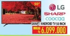 Promo Harga LG/ SHARP/ COOCAA Smart/ Android TV 50"  - Hypermart