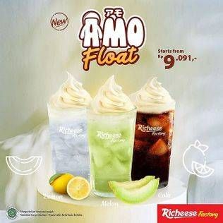 Promo Harga RICHEESE FACTORY Amo Float Melon, Cola, Lemon  - Richeese Factory