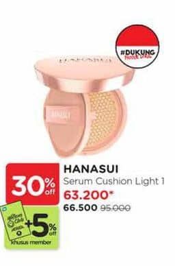 Promo Harga Hanasui Serum Cushion 01 Light 15 gr - Watsons