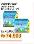 Promo Harga Confidence Adult Diapers Pants M10+2, L8+2 10 pcs - Indomaret