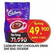 Promo Harga Cadbury Hot Chocolate Drink 3 in 1 15 pcs - Superindo