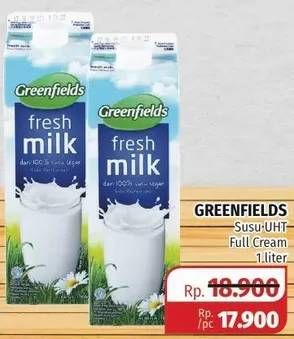 Promo Harga GREENFIELDS Fresh Milk Full Cream 1000 ml - Lotte Grosir