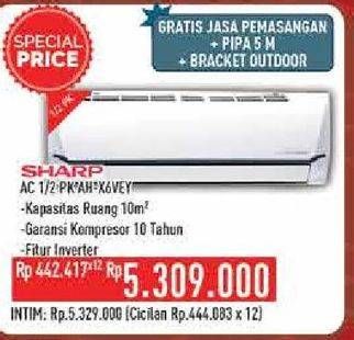 Promo Harga SHARP AH-X6VEY - AC 1/2PK  - Hypermart