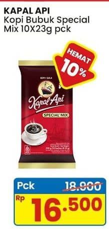 Promo Harga Kapal Api Kopi Bubuk Special Mix per 10 sachet 24 gr - Indomaret