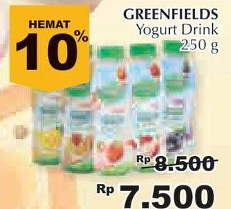Promo Harga GREENFIELDS Yogurt Drink 250 ml - Giant