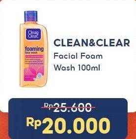 Promo Harga Clean & Clear Facial Wash 100 ml - Indomaret