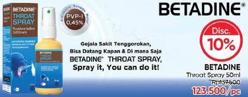 Promo Harga BETADINE Throat Spray 50 ml - Guardian