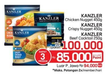 Promo Harga Kanzler Chicken Nugget + Cocktail  - LotteMart