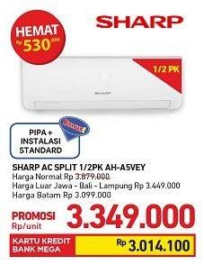 Promo Harga SHARP AH-A5VEY | AC 1/2PK  - Carrefour