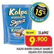 Promo Harga KALPA Wafer Cokelat Kelapa Share It per 10 pcs 9 gr - Superindo