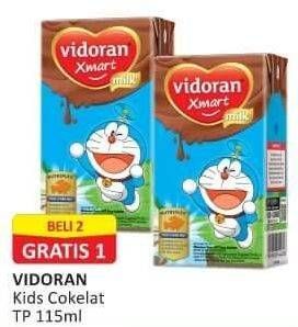 Promo Harga VIDORAN Kids Milk UHT Coklat 115 ml - Alfamart