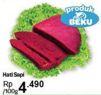 Promo Harga Beef Liver (Hati Sapi) per 100 gr - Carrefour