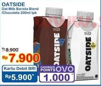 Promo Harga Oatside UHT Milk Barista Blend 200 ml - Indomaret