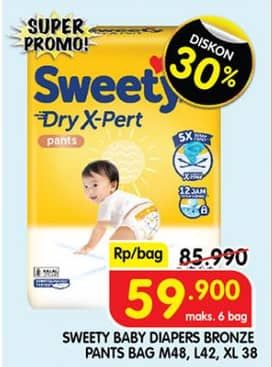 Promo Harga Sweety Bronze Pants Dry X-Pert M48, L42, XL38 38 pcs - Superindo