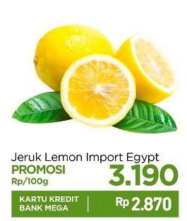 Promo Harga Jeruk Lemon Import Egypt per 100 gr - Carrefour