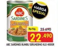 Promo Harga ABC Sardines Bumbu Serundeng 400 gr - Superindo