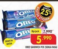 Promo Harga OREO Biskuit Sandwich Chocolate, Ice Cream 137 gr - Superindo