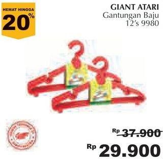 Promo Harga GIANT Atari Gantungan Baju 9980 12 pcs - Giant