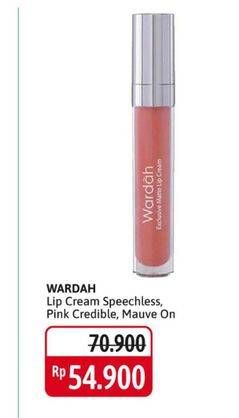 Promo Harga WARDAH Exclusive Matte Lip Cream 08 Pinkcredible, 05 Speachless, 09 Mauve On 4 gr - Alfamidi
