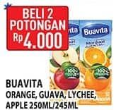 Promo Harga Buavita Fresh Juice Orange, Guava, Apple, Lychee 250 ml - Hypermart