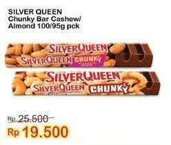 Promo Harga Silver Queen Chunky Bar Cashew, Almonds 95 gr - Indomaret