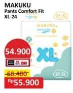 Promo Harga Makuku Comfort Fit Diapers Pants XL24 24 pcs - Alfamart