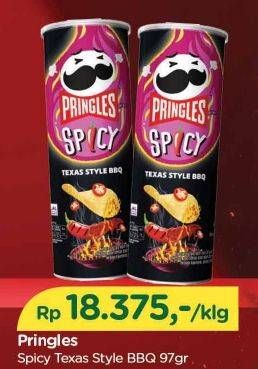 Promo Harga Pringles Potato Crisps Spicy Texas BBQ 97 gr - TIP TOP