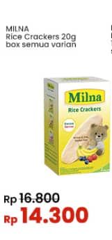 Promo Harga Milna Rice Crackers All Variants 5 pcs - Indomaret