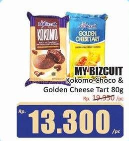 Promo Harga MY BIZCUIT Kokomo Choco / Golden Cheese Tart 80gr  - Hari Hari
