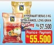 Promo Harga Hypermart Beras Setra Ramos, Long Grain 5 kg - Hypermart