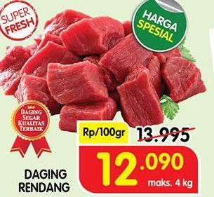 Promo Harga Daging Rendang Sapi per 100 gr - Superindo