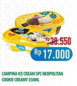 Promo Harga Campina Ice Cream Neapolitan 350 ml - Hypermart