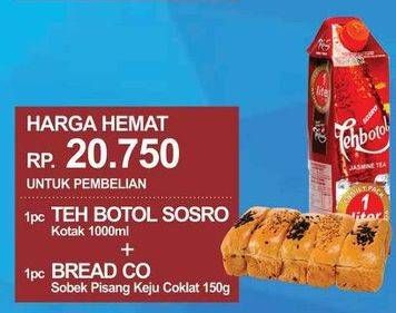 Promo Harga Teh Botol Sosro + Bread Co  - Yogya