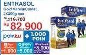 Promo Harga Entrasol Gold Susu Bubuk Vanilla, Chocolate 600 gr - Indomaret