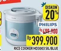 Promo Harga Philips HD3003/30 Rice Cooker 1.8L  - Hypermart