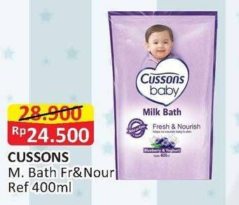 Promo Harga CUSSONS BABY Milk Bath Fresh Nourish 400 ml - Alfamart