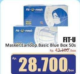 Promo Harga FIT-U-MASK Masker Earloop 50 pcs - Hari Hari