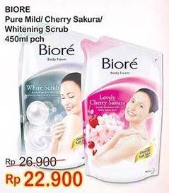 Promo Harga BIORE Body Foam Beauty Pure Mild, Lovely Cherry Sakura 450 ml - Indomaret