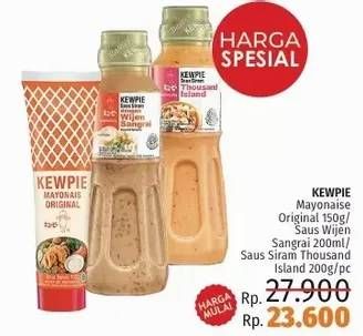 Promo Harga Mayonnaise Original 150g / Saus Wijen Sangrai 200ml / Saus Thousand Island 200g  - LotteMart