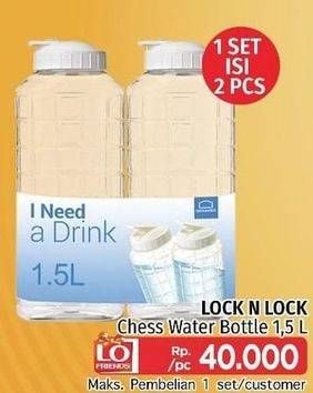 Promo Harga LOCK & LOCK Chess Water Bottle HAP812 1500 ml - LotteMart