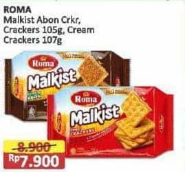 Promo Harga Roma Malkist Abon, Crackers, Cream Crackers 105 gr - Alfamart