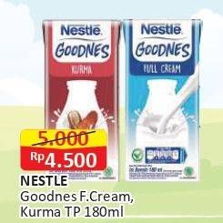 Promo Harga Nestle Goodnes UHT Full Cream, Kurma 180 ml - Alfamart