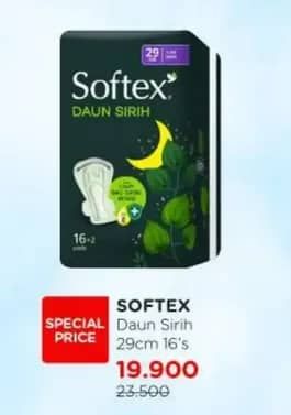 Promo Harga Softex Daun Sirih 29cm 16 pcs - Watsons