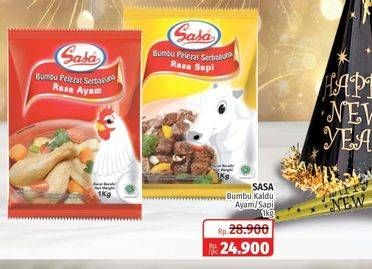 Promo Harga SASA Bumbu Pelezat Rasa Sapi, Rasa Ayam 1000 gr - Lotte Grosir
